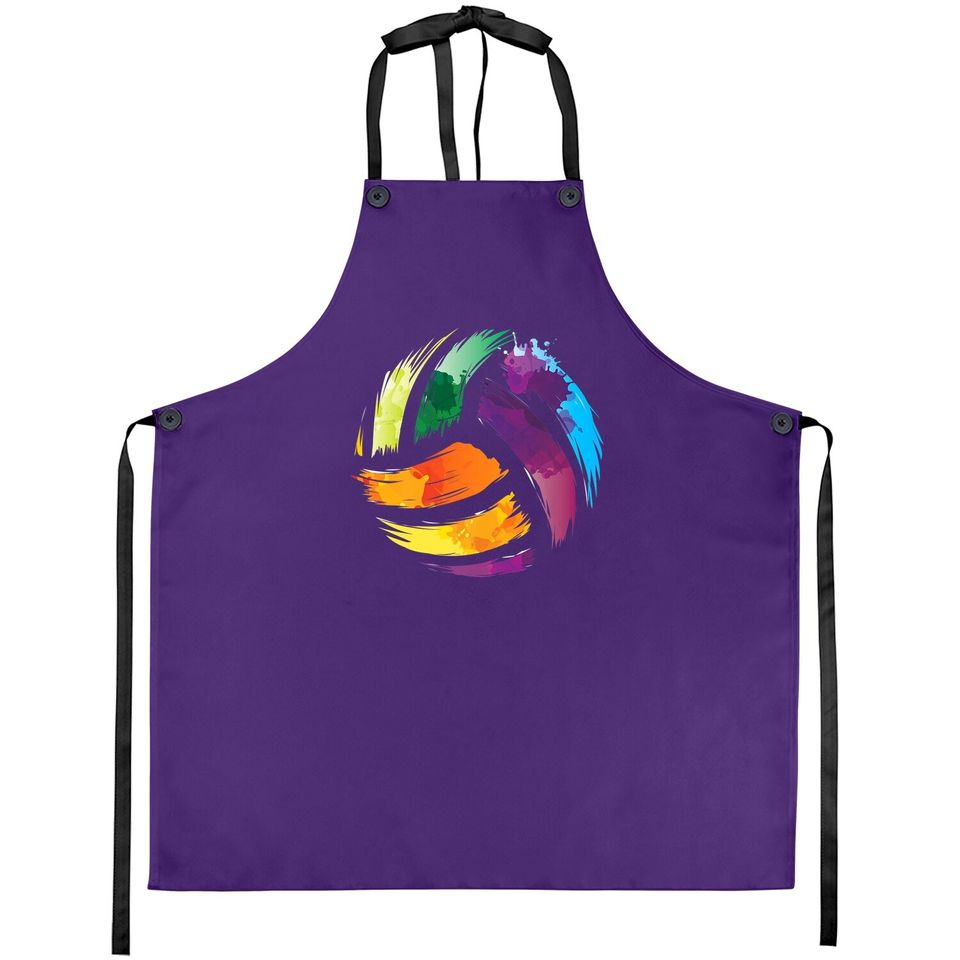 Colorful Volleyball Colorsplash Ball Apron