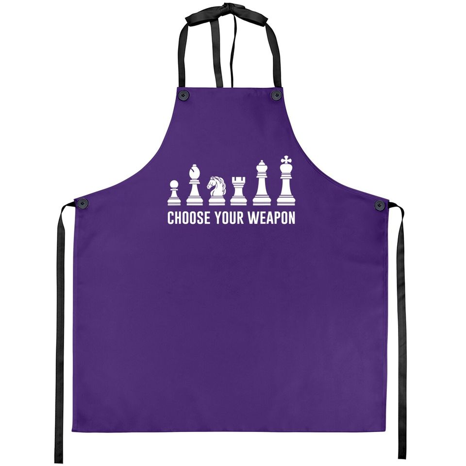 Choose Your Weapon Chess Pieces Apron