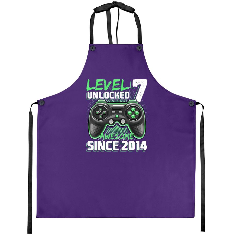 Level 7 Unlocked Awesome Video Game Gift Apron