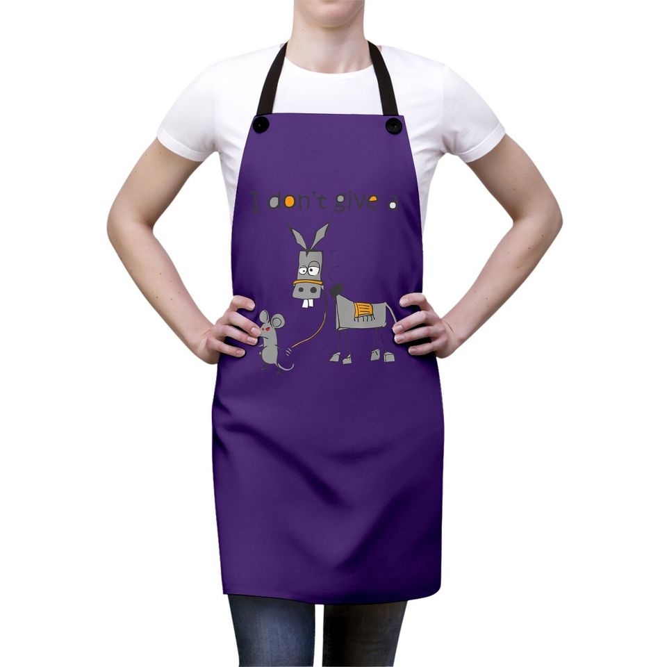 I Don't Give A Rats Ass Mouse Walking Donkey Gift Apron