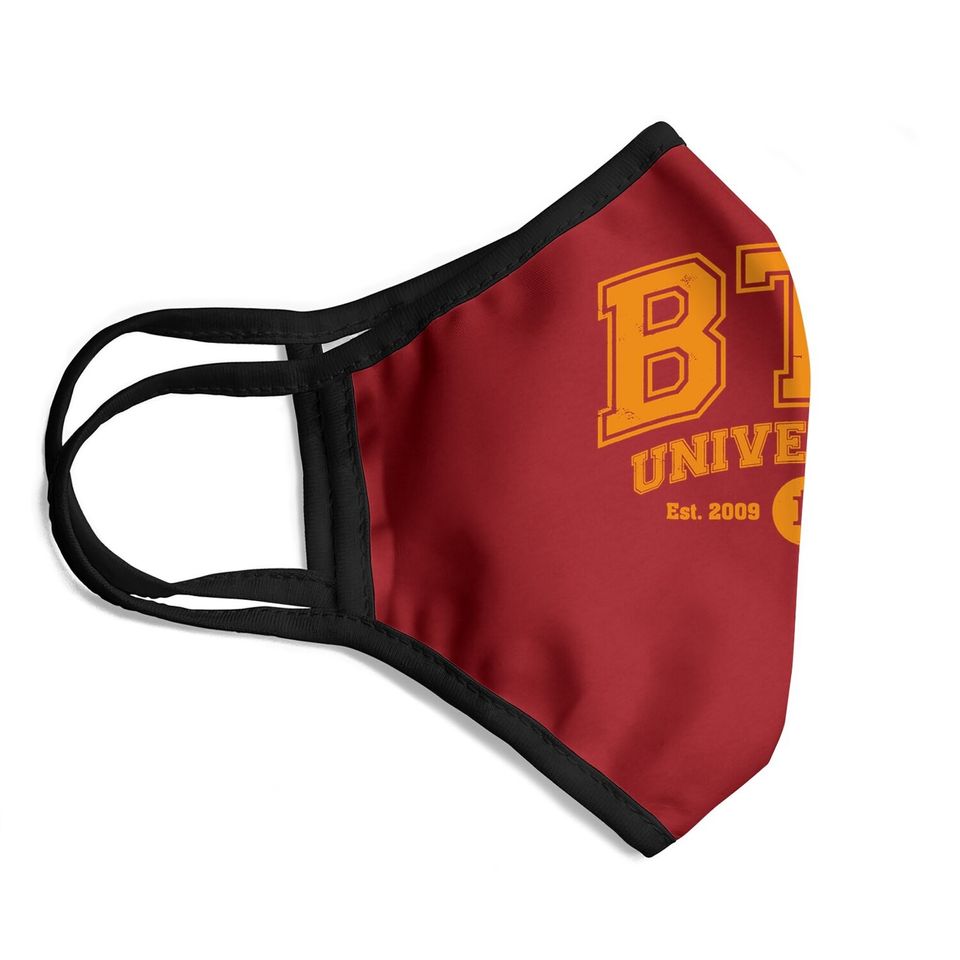 Btc University To The Moon, Funny Distressed Bitcoin College Face Mask
