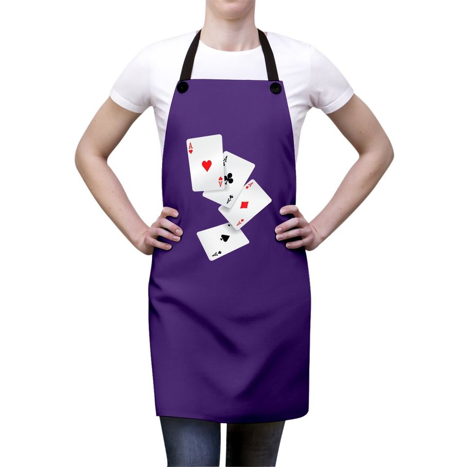 Four Aces Poker Pro Lucky Player Winner Costume Hand Gifts Apron