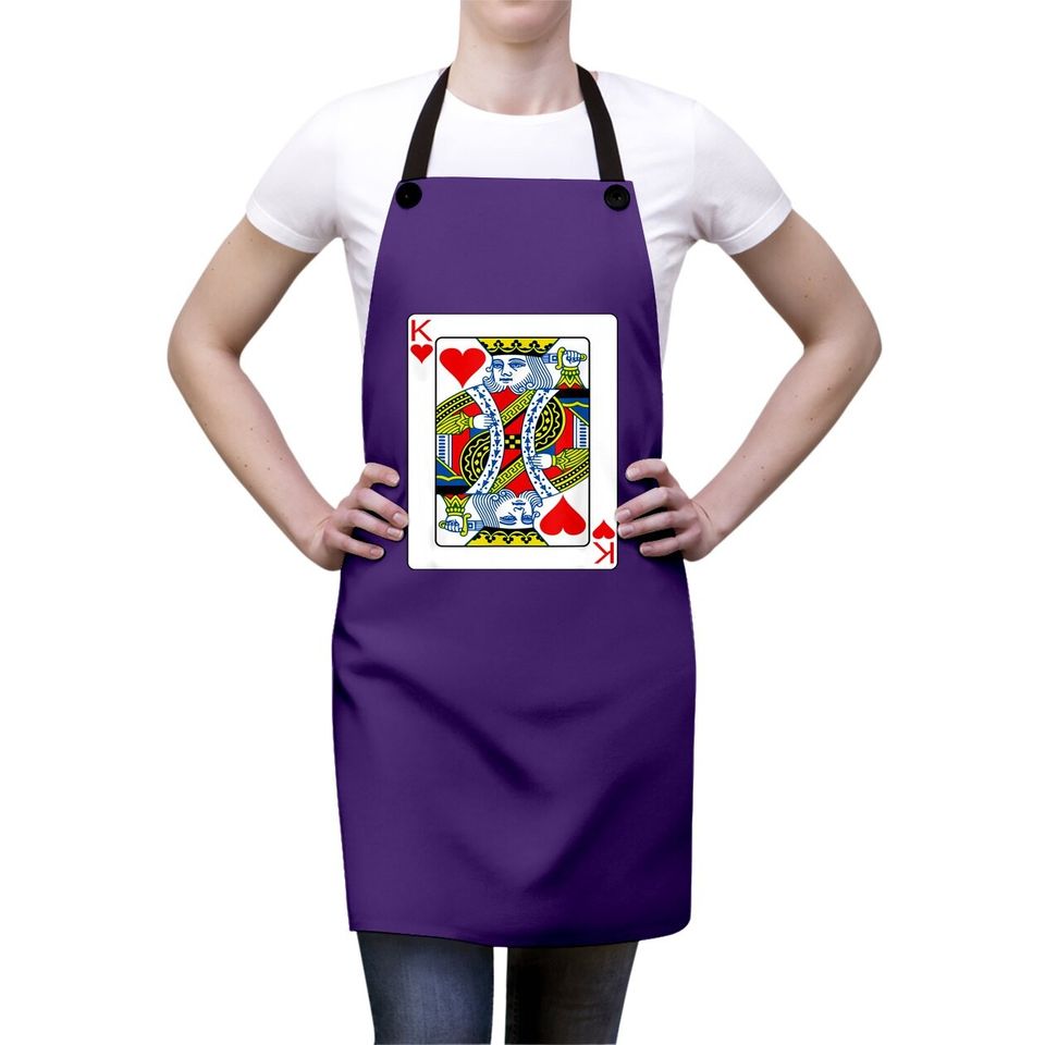 King Of Hearts Playing Card Apron