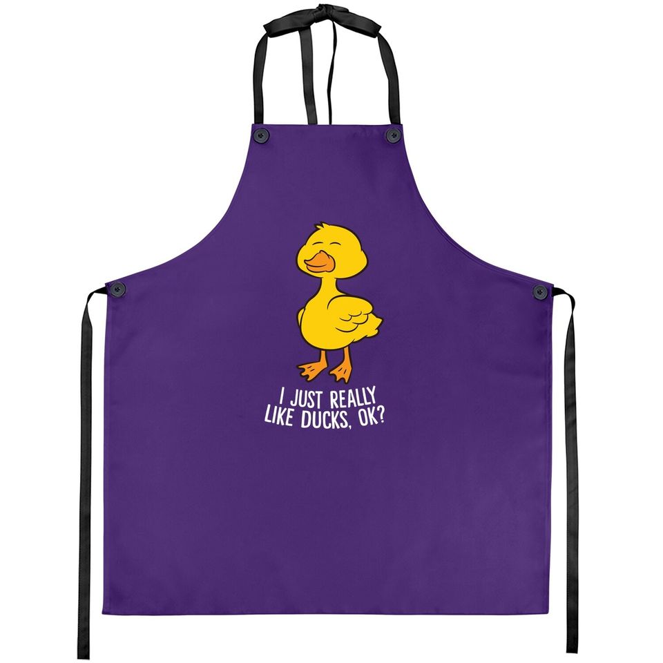 I Just Really Like Ducks Rubber Lover Apron