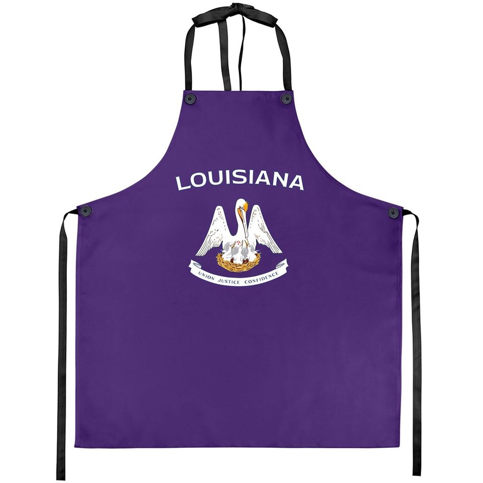 State Of Louisiana Flag Pelican La New Orleans Baton Rouge Apron