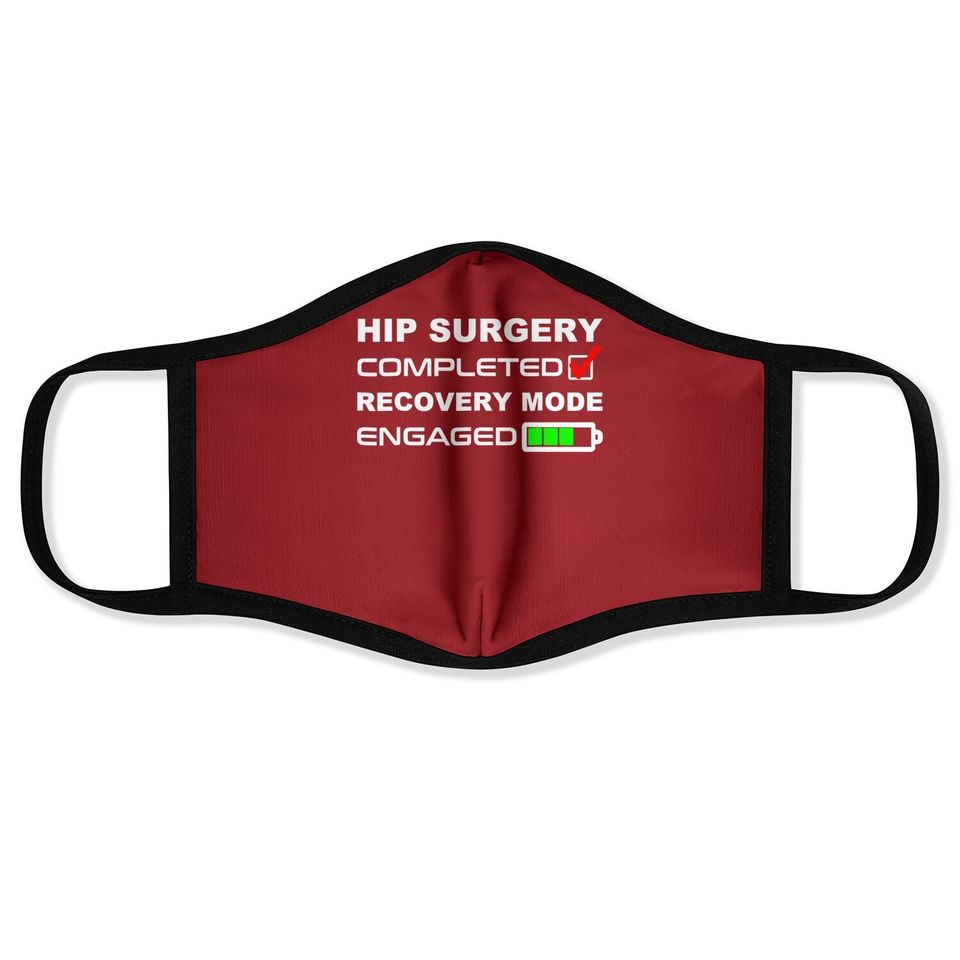 Funny Hip Replacement Surgery Recovery Get Well Soon Face Mask