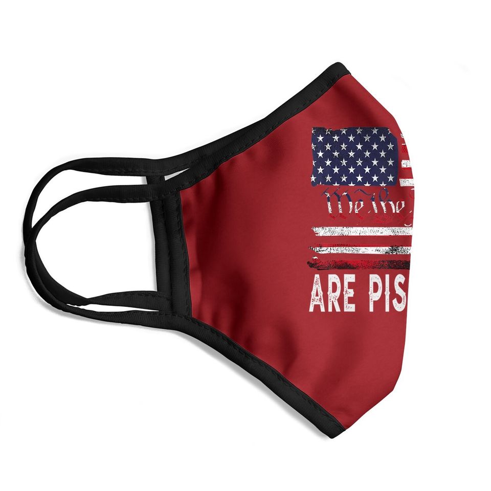 We The People Are Pissed Off Vintage Us America Flag Face Mask
