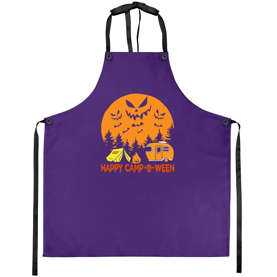 Happy Camp-o-ween Halloween Camping Camper Apron