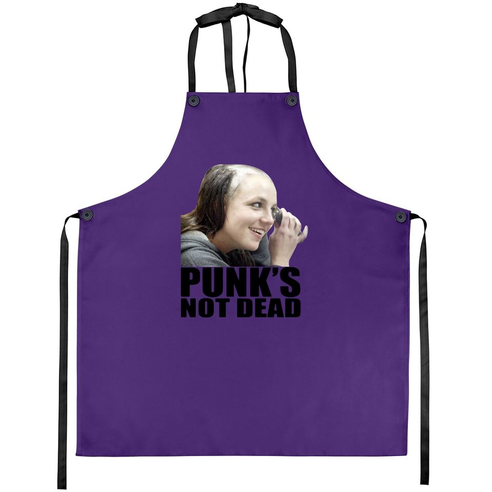 Britney Spears Shaved Head Punks Not Dead Apron