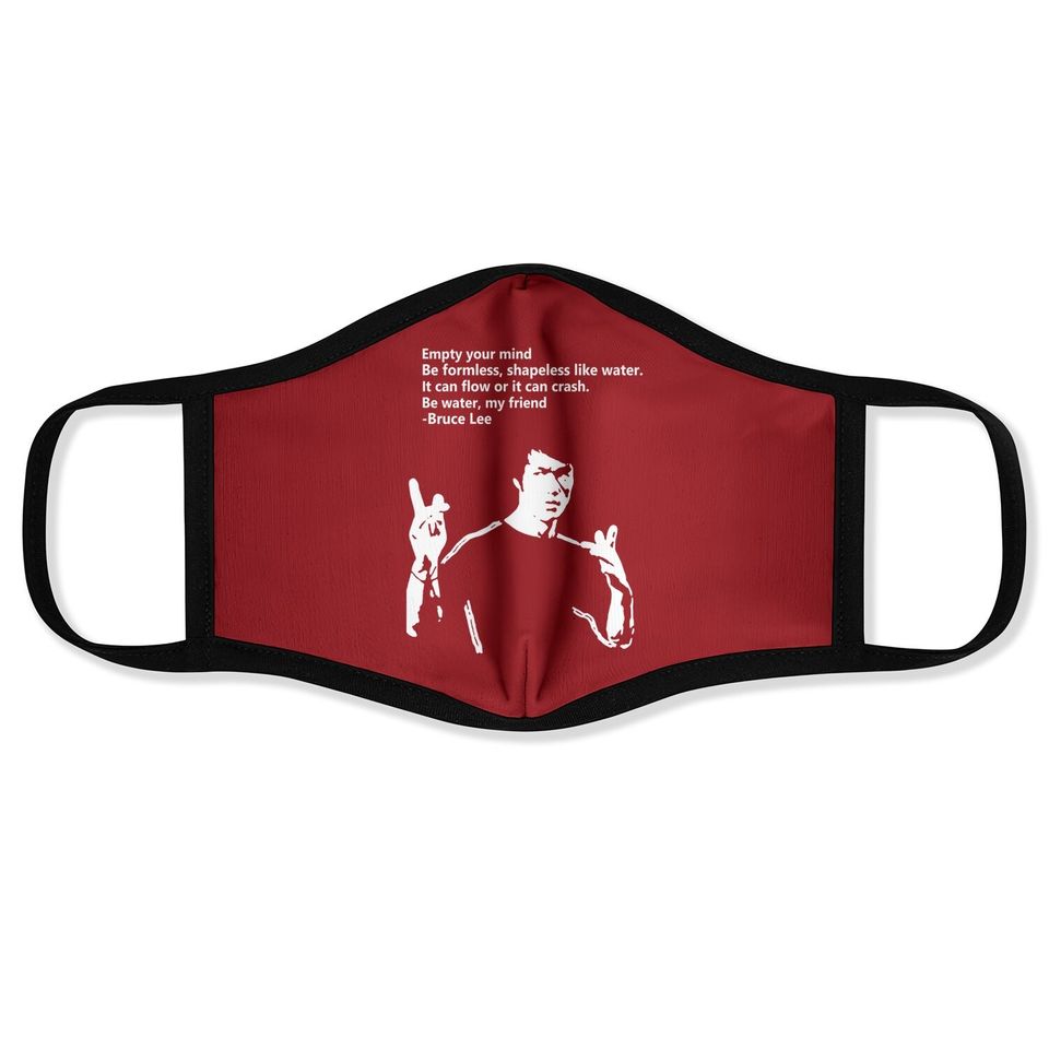 Bruce Lee Quote Kung Fu Karate Face Mask