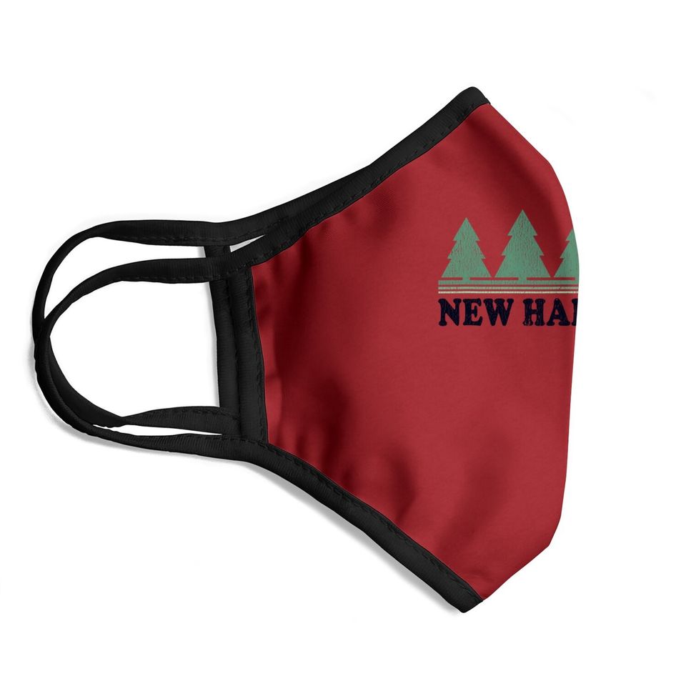 New Hampshire Nh Vintage Retro 70s Graphic Face Mask