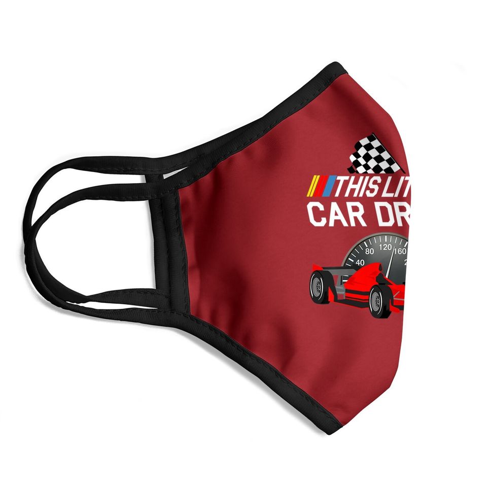 2 Year Old Race Car Birthday Face Mask 2nd Racing Party Face Mask