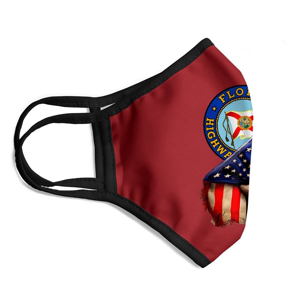 Florida Highway Patrol American Flag Face Mask