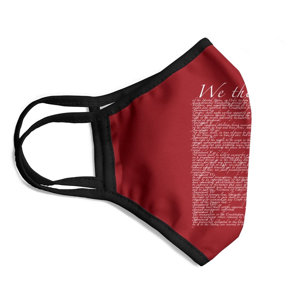 United States Bill Of Rights Us Constitution Face Mask