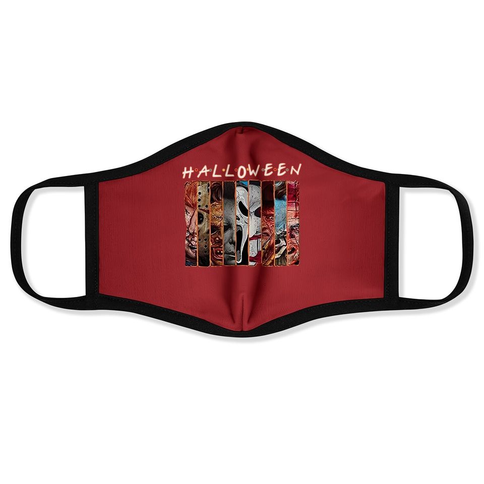 Halloween Squad Vintage Horror Movies Face Mask