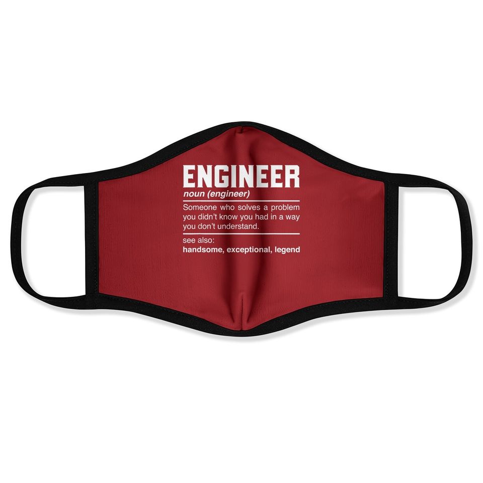 Engineer Definition Technologist Face Mask