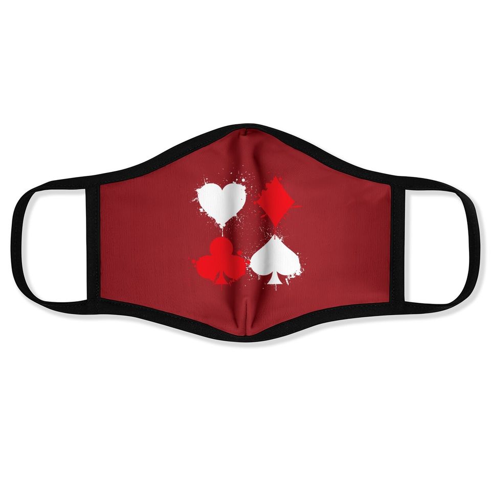 Playing Cards Poker Heart Spade All In Club Face Mask
