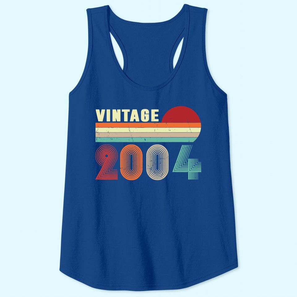 Vintage 2004 Funny 17 Years Old Boys and Girls 17th Birthday Tank Top