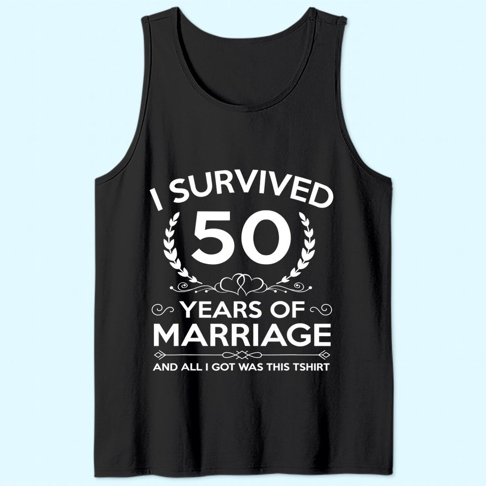 50th Wedding Anniversary Gifts Couples Husband Wife 50 Years Tank Top