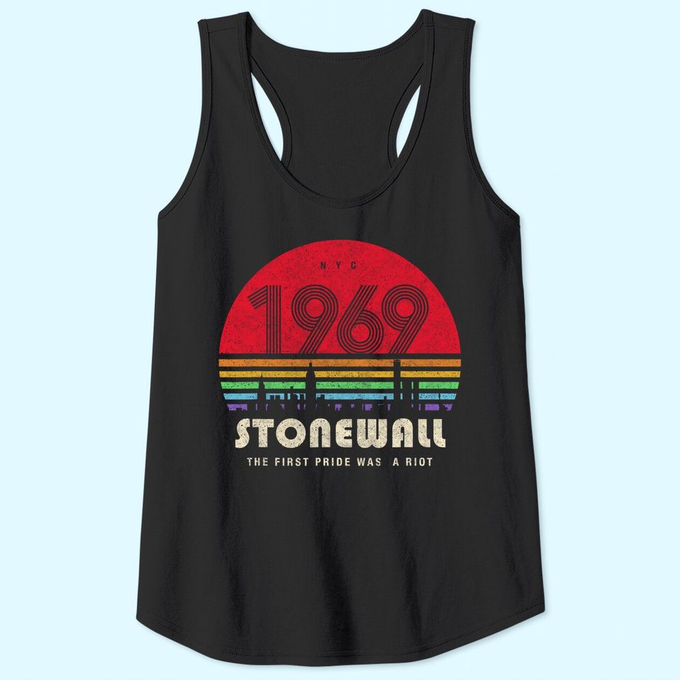 Pride 50th Anniversary Stonewall 1969 Was A Riot LGBTQ Tank Top