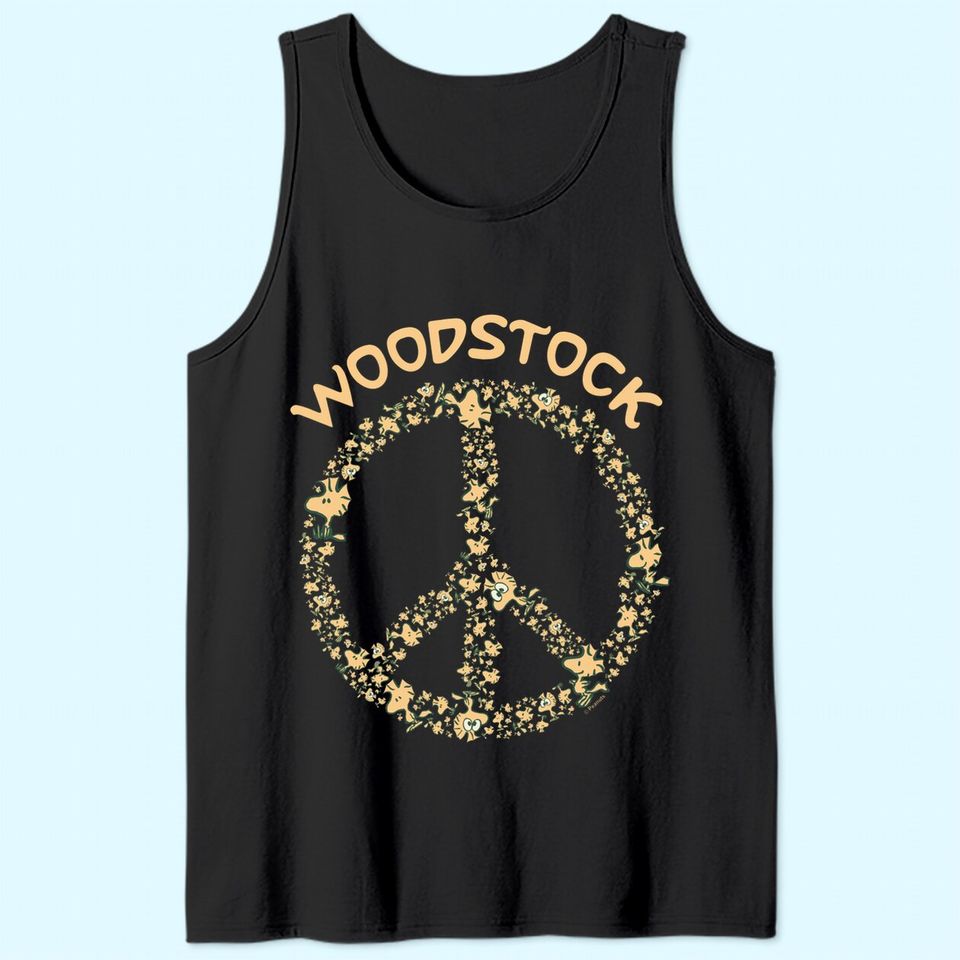 Peanuts Woodstock 50th Anniversary Peace Sign Tank Top