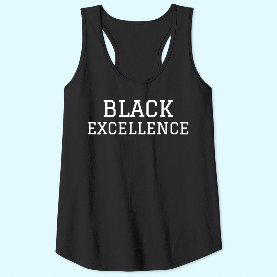 Black Excellence Black Power Tank Top White Print