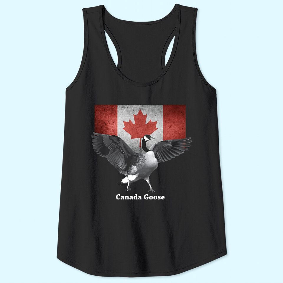 Proud Canadian Flag Canada Goose TTank Top