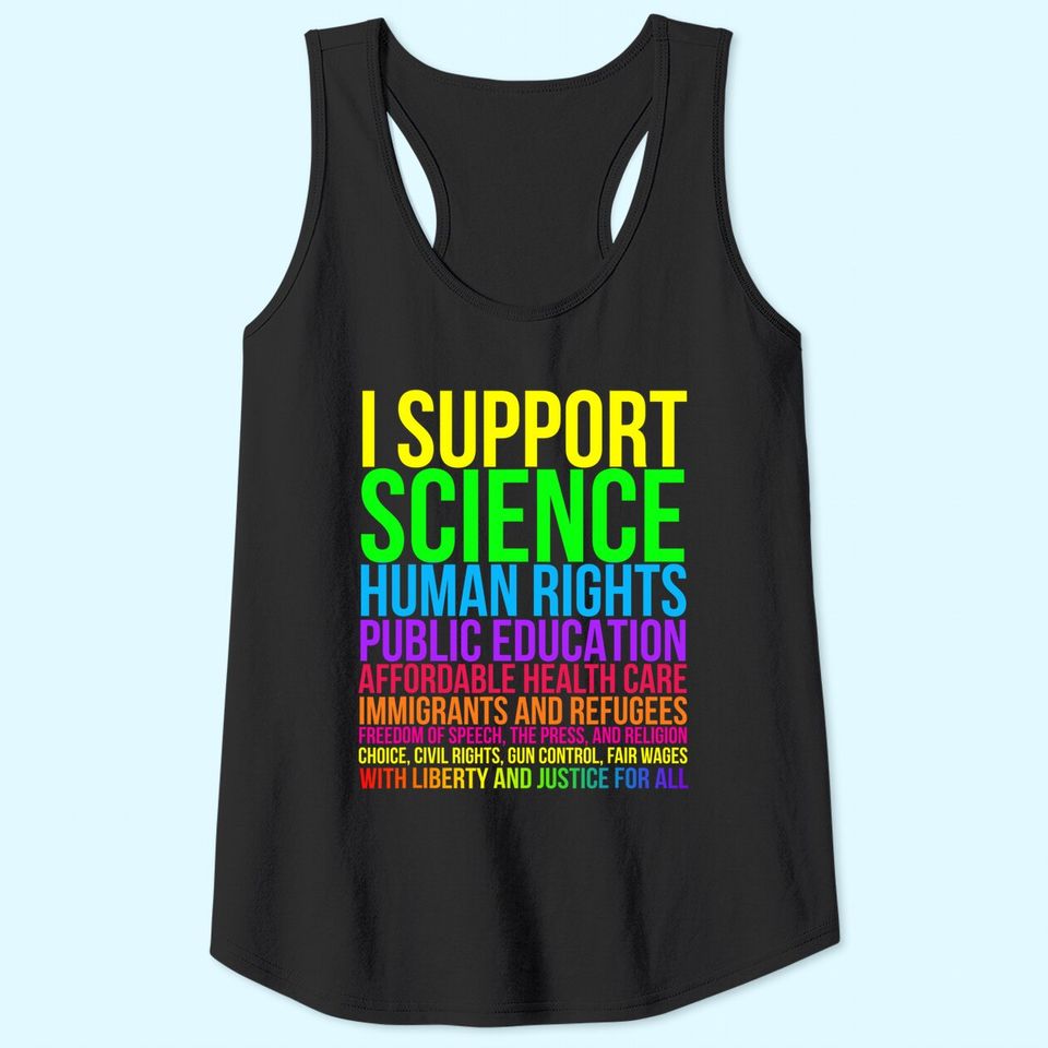 Science Human Rights Education Health Care Freedom Message Tank Top