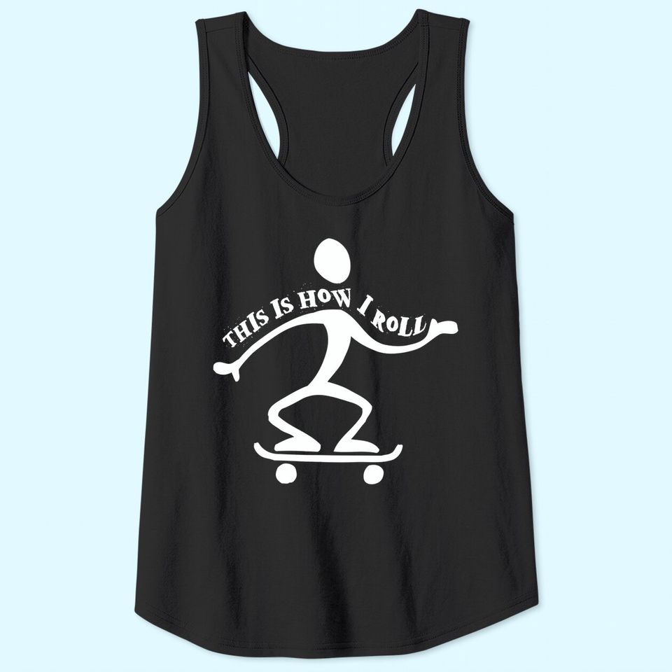 Skate Board Skater Gifts For Teens Skateboard Boys Clothes Tank Top