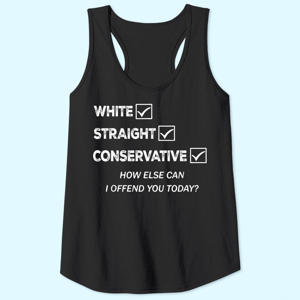 Conservative Republican White Straight Tank Top