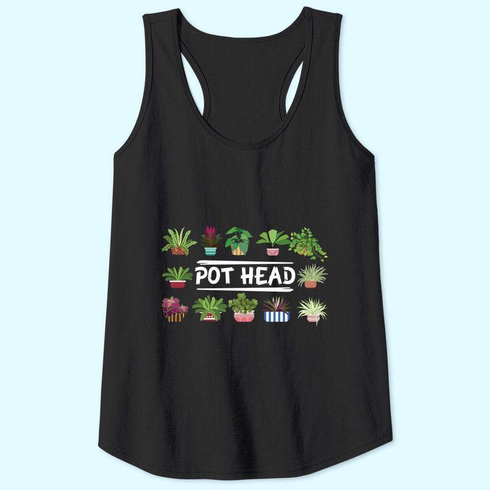 Gardening Potted Plant Pot Head Tank Top