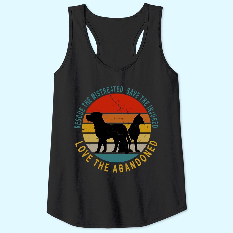 Rescue Save Love - Animal Rescue vintage Design gift Tank Top
