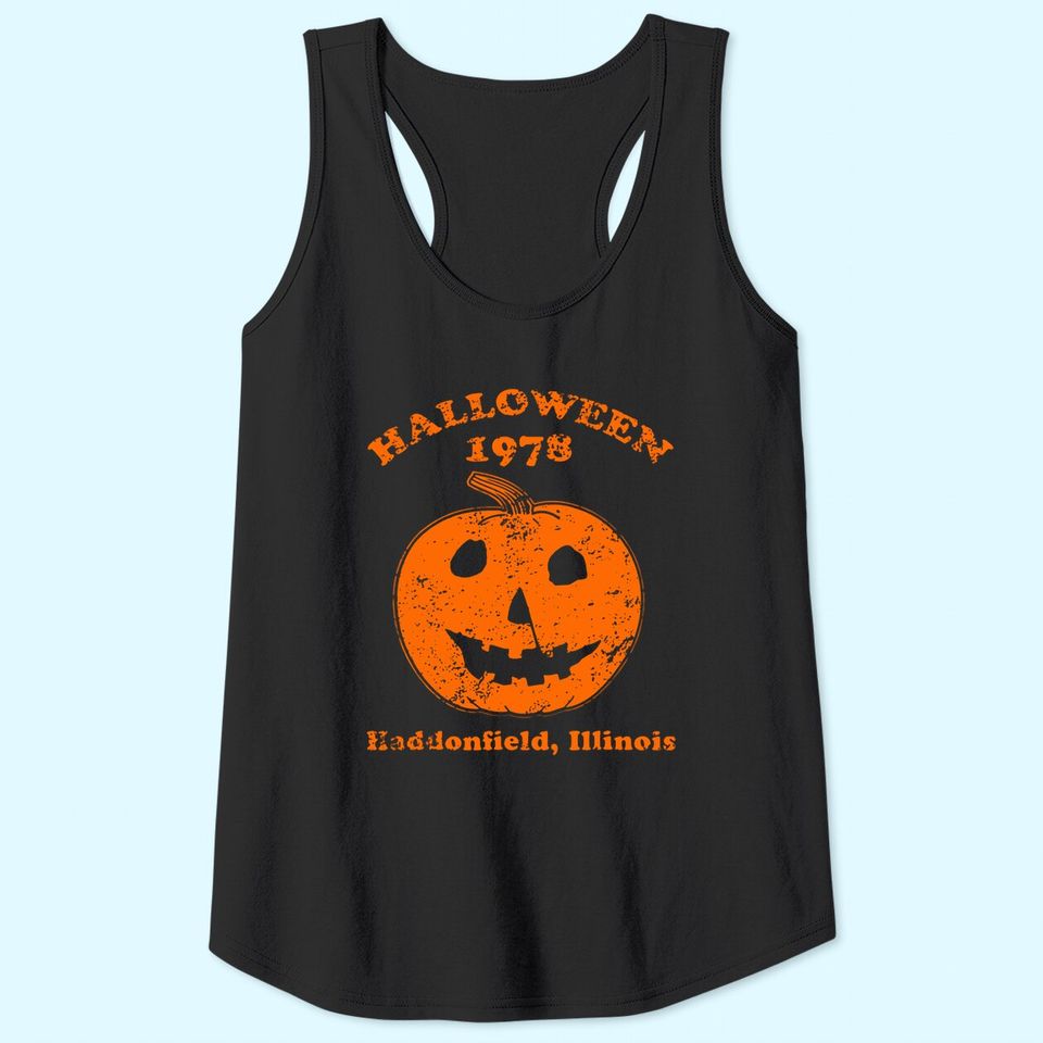 Halloween 1978 holiday spooky gift myers pumpkin haddonfield Tank Top