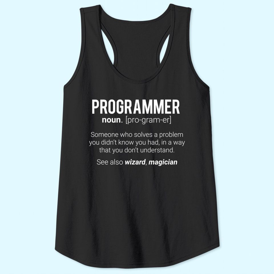 Programmer Meaning Programmer Noun Defintion Tank Top