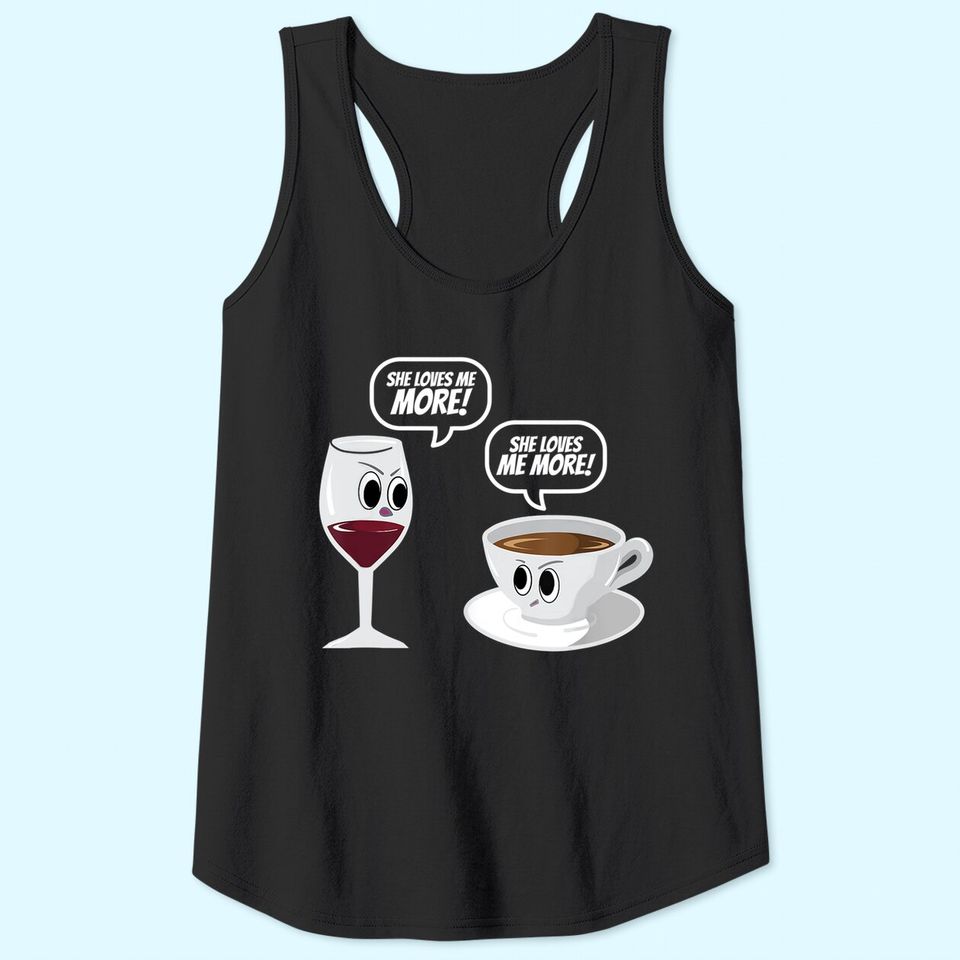 Wine Vs Coffee Tank Top