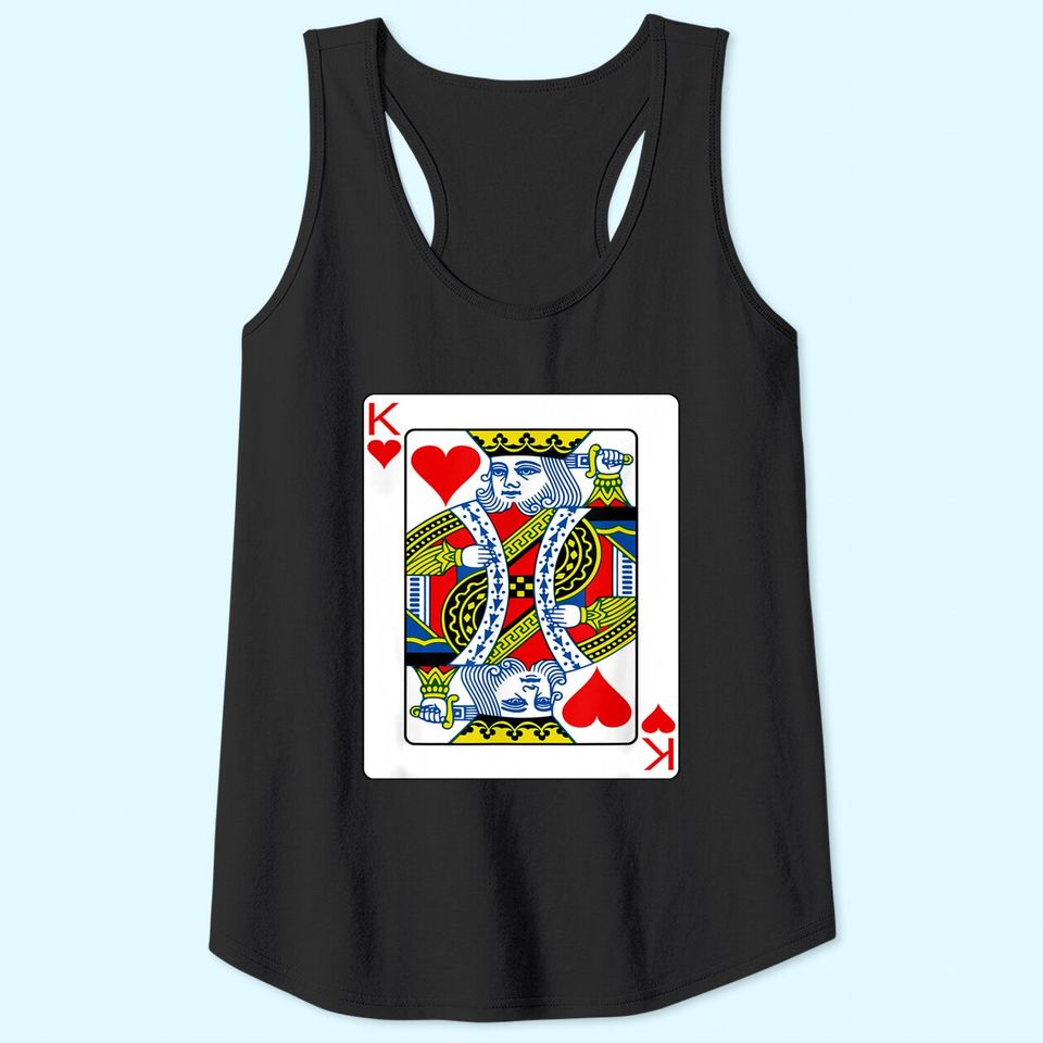 King Of Hearts Playing Card Tank Top