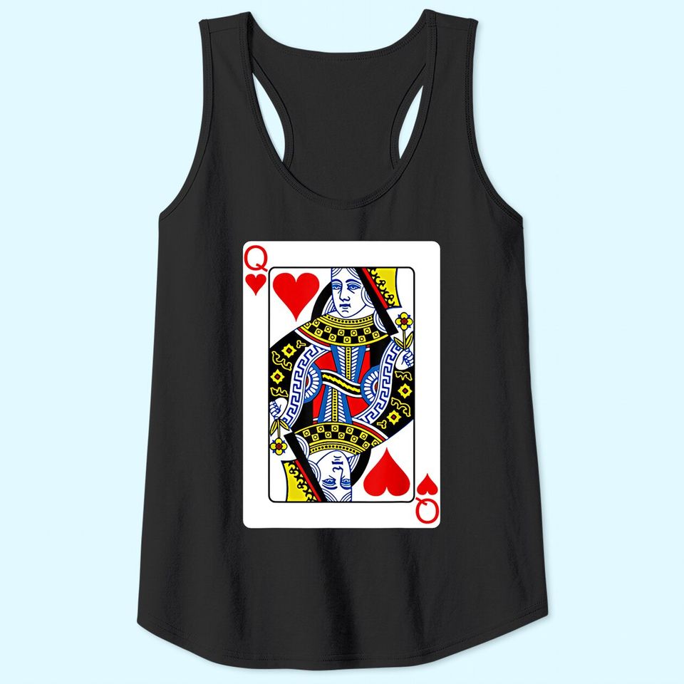 Playing Card Queen of Hearts Tank Top Valentine's Day Costume