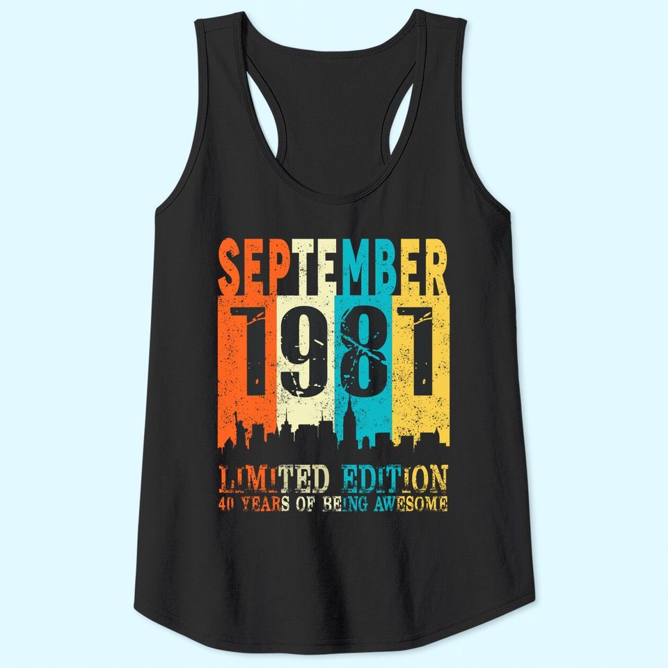 made in September 1981 40th Birthday Tank Top