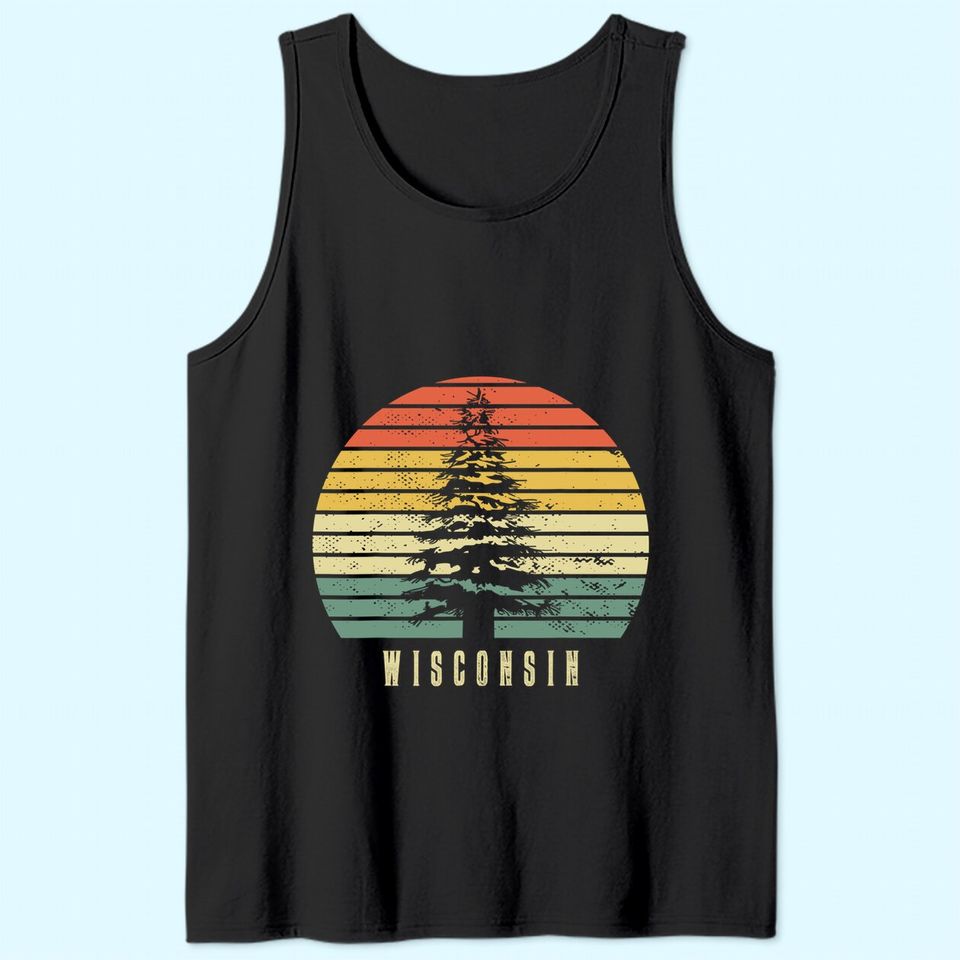 Wisconsin State Park Pine Tree Gift residents Tank Top