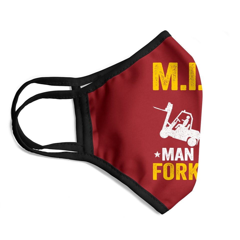 M.i.l.f. Man I Love Forklifts Jokes Funny Forklift Driver Face Mask