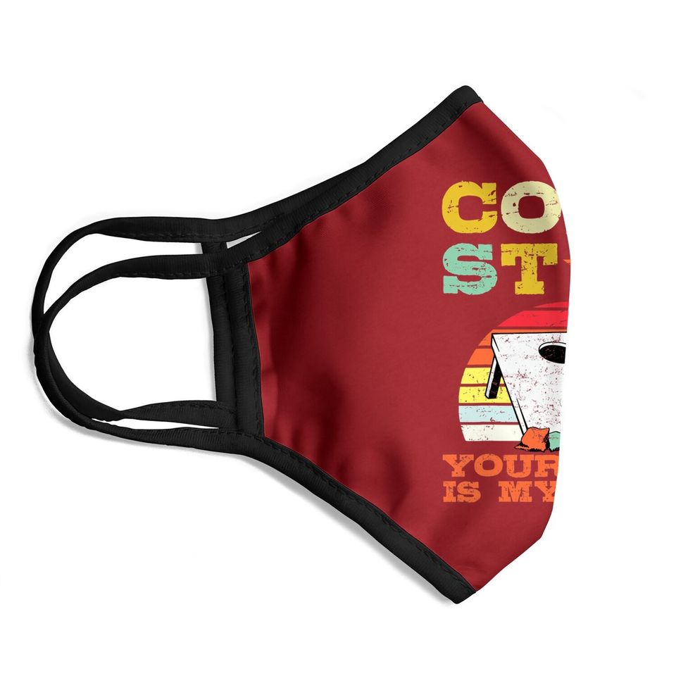 Corn Star Your Hole Is My Goal Vintage Cornhole Player Face Mask