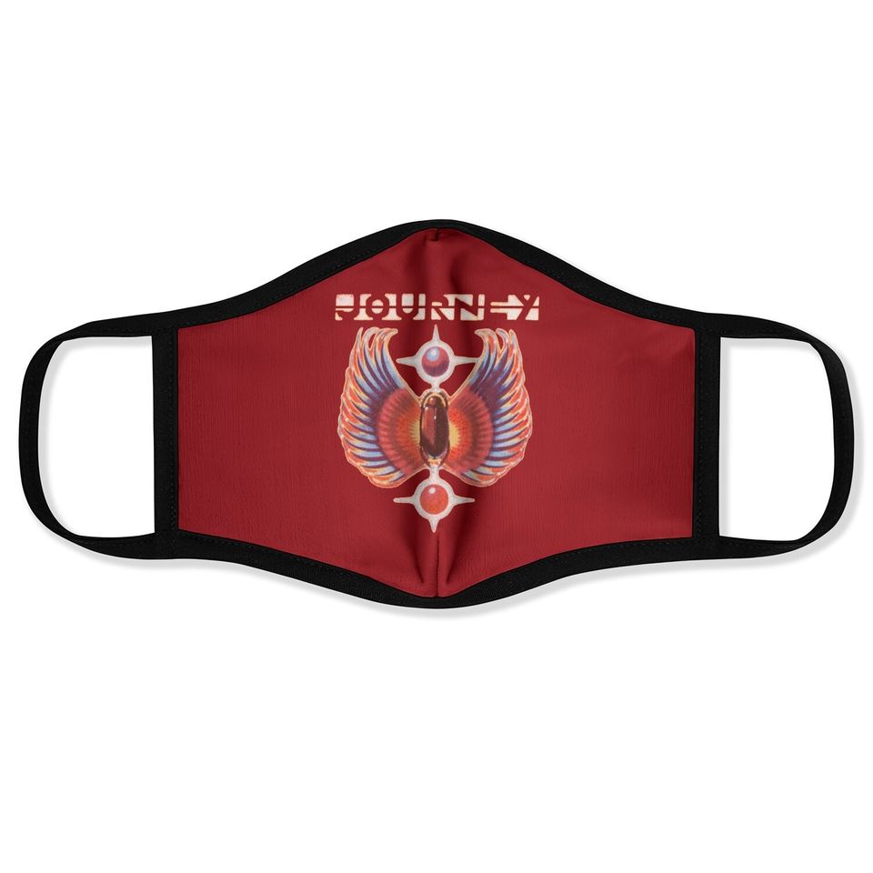 Journey Rock Band Music Group Colored Wings Logo Face Mask