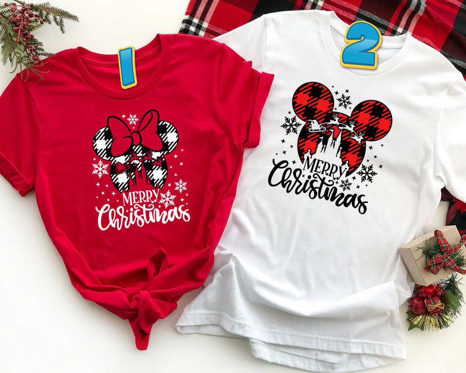 Merry Christmas Disney Matching Family Custom T-Shirt