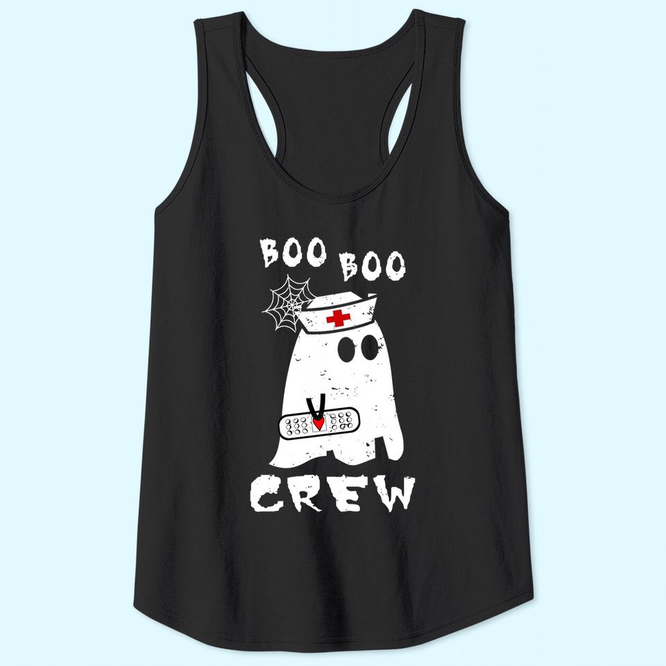 Boo Boo Crew Halloween Ghost Nurse Tank Top