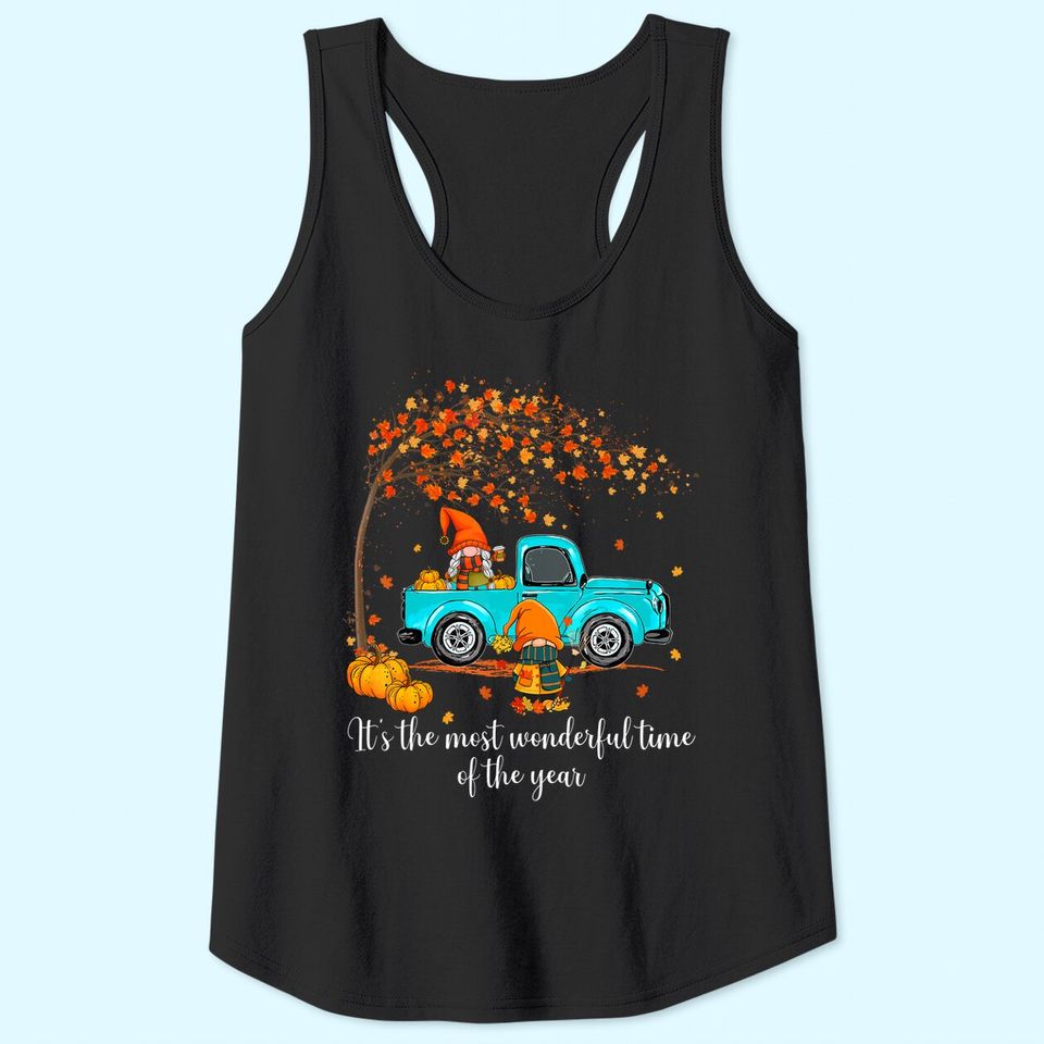 It's The Most Wonderful Time Of The Year Gnomes Autumn Fall Tank Top