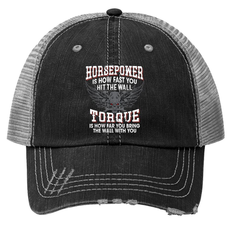 Mechanic Trucker Hat Horsepower Torque Funny Trucker Hat