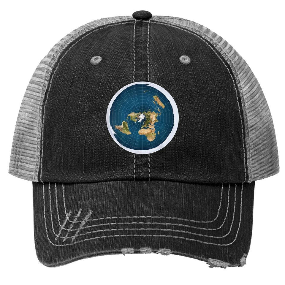 Map Of The Flat Earth Trucker Hat