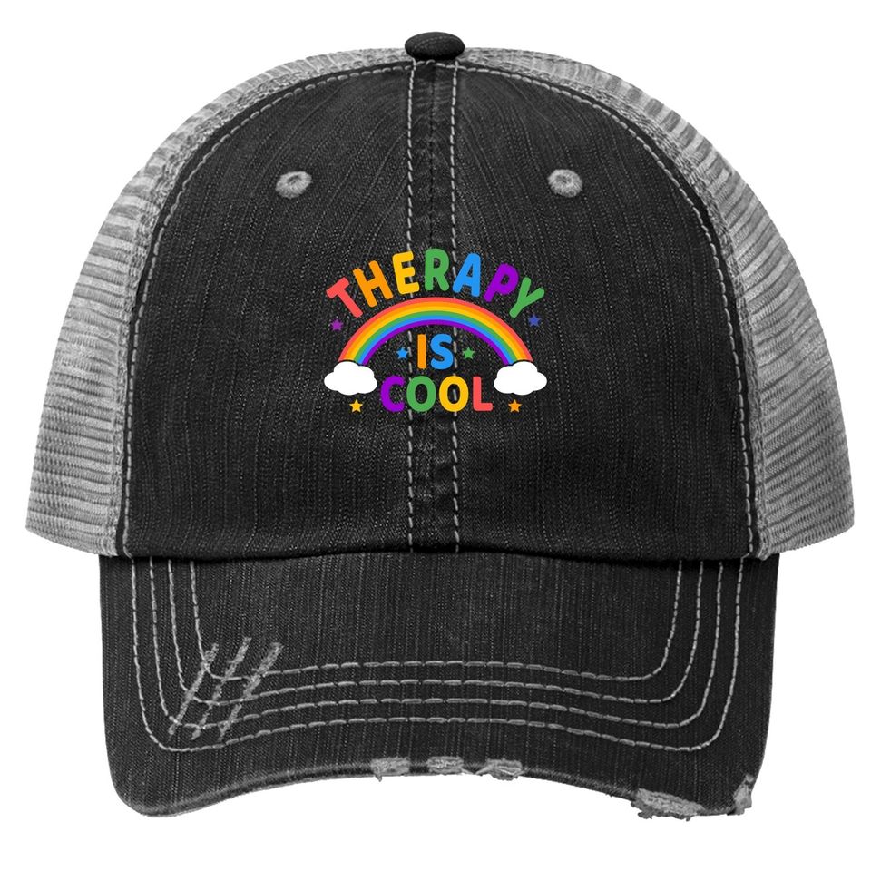 Therapy Is Cool ! End The Stigma Mental Health Awareness Trucker Hat