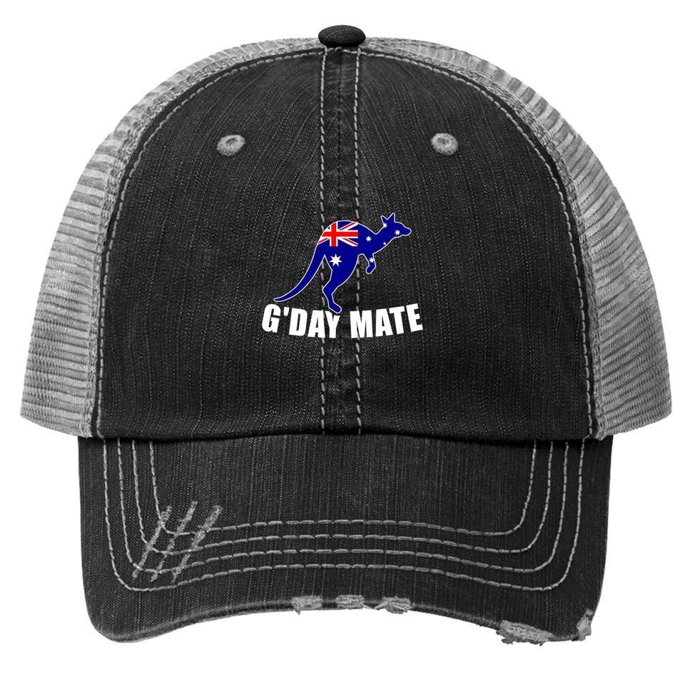 Australia Flag Kangaroo Trucker Hat