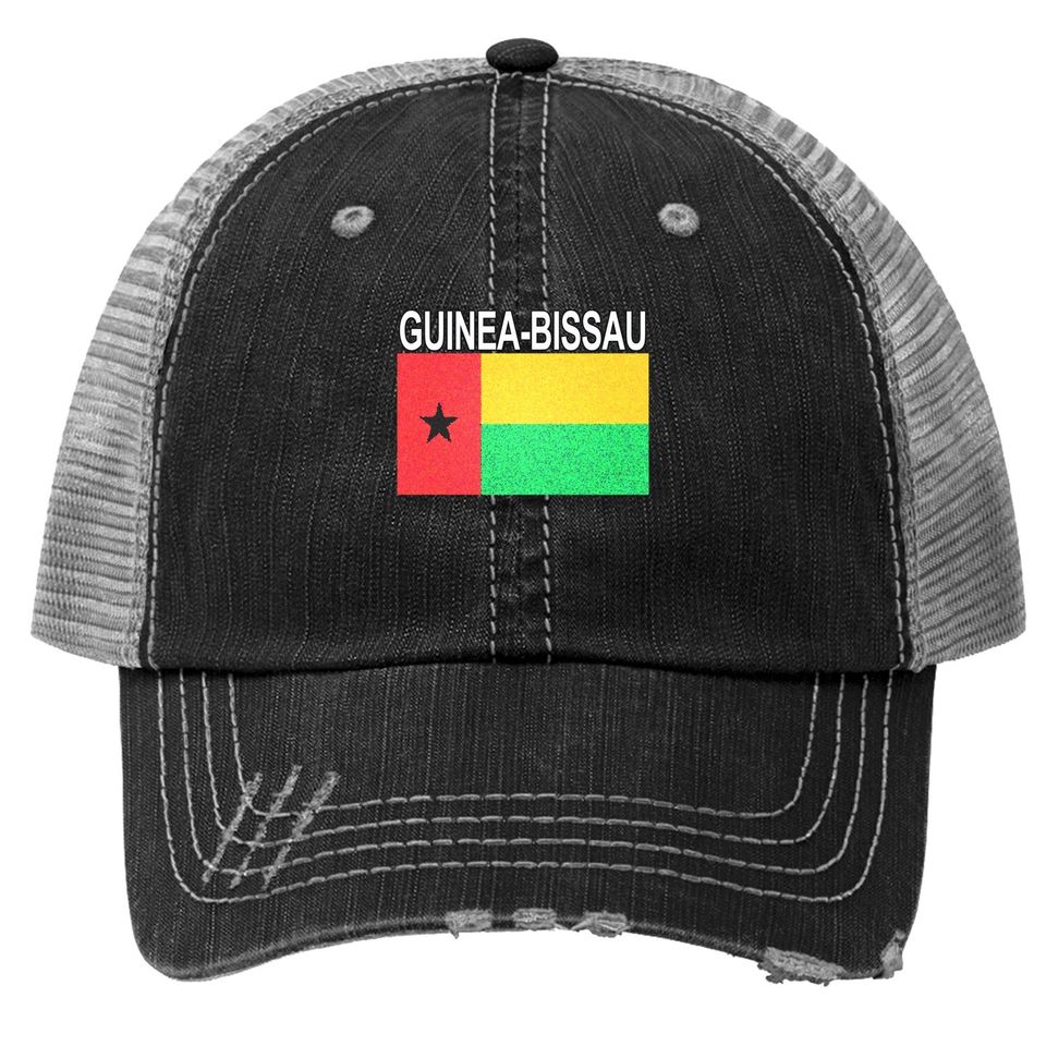 Guinea-bissau Flag Artistic Design Trucker Hat